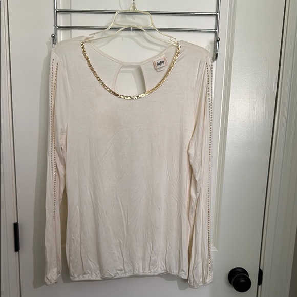 Daytrip Cream Embellished Cut Out Blouse - Picture 1 of 10
